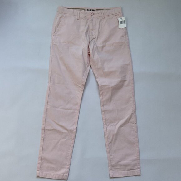 Guess Men’s Myron Slim Straight Jeans Light Pink Size 30 - Picture 4 of 12